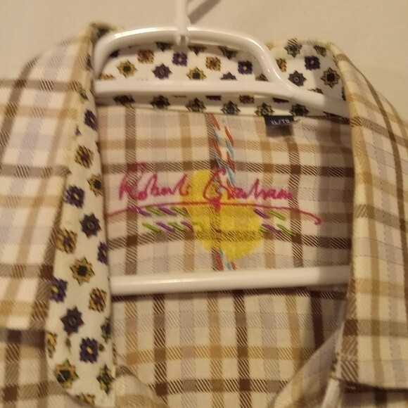 Robert Graham Men's Plaid Mixed Print Button Up Dress Shirt - Picture 5 of 11